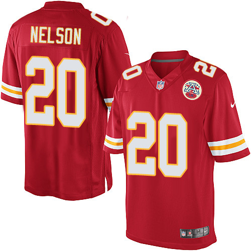 Men's Limited Steven Nelson Nike Jersey Red Home - #20 NFL Kansas City Chiefs